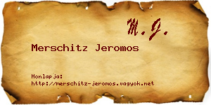 Merschitz Jeromos névjegykártya